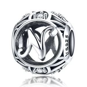 (image pour) Charm Pandora Style Lettre-N - SCC738-N