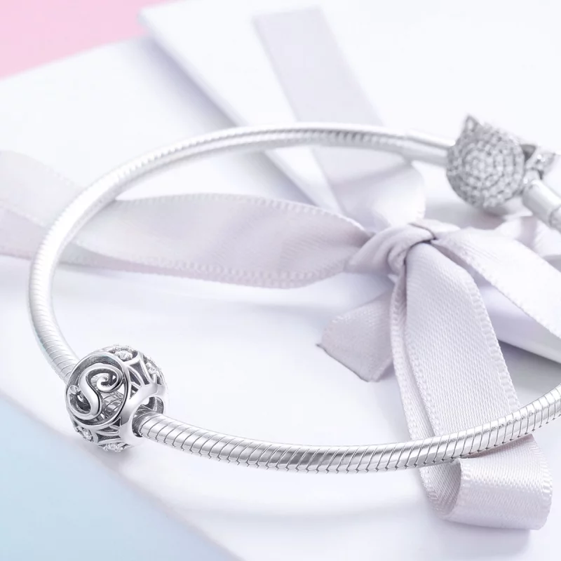 (image pour) Charm Pandora Style Lettre S - SCC738-S - Afficher 4