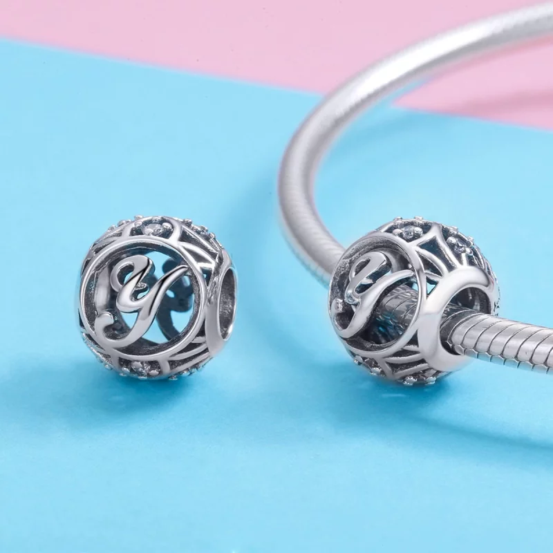 (image pour) Charm Pandora Style Lettre-Y - SCC738-Y - Afficher 3