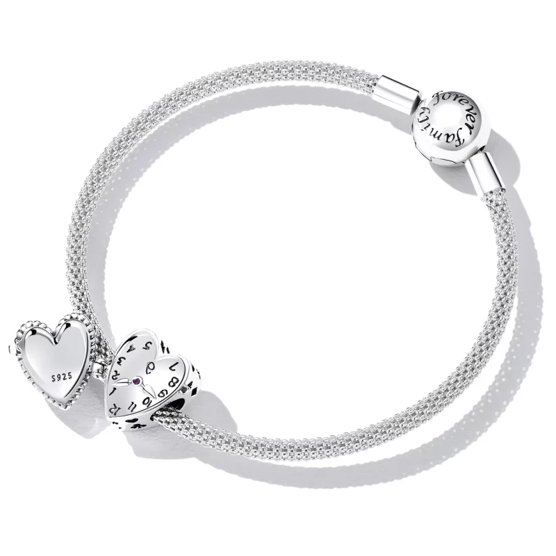 (image pour) Charm Pandora Style Love Clock - SCC2245 - Afficher 5