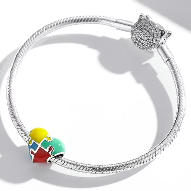 (image pour) Charm Pandora Style Love Puzzle - BSC547 - Afficher 3