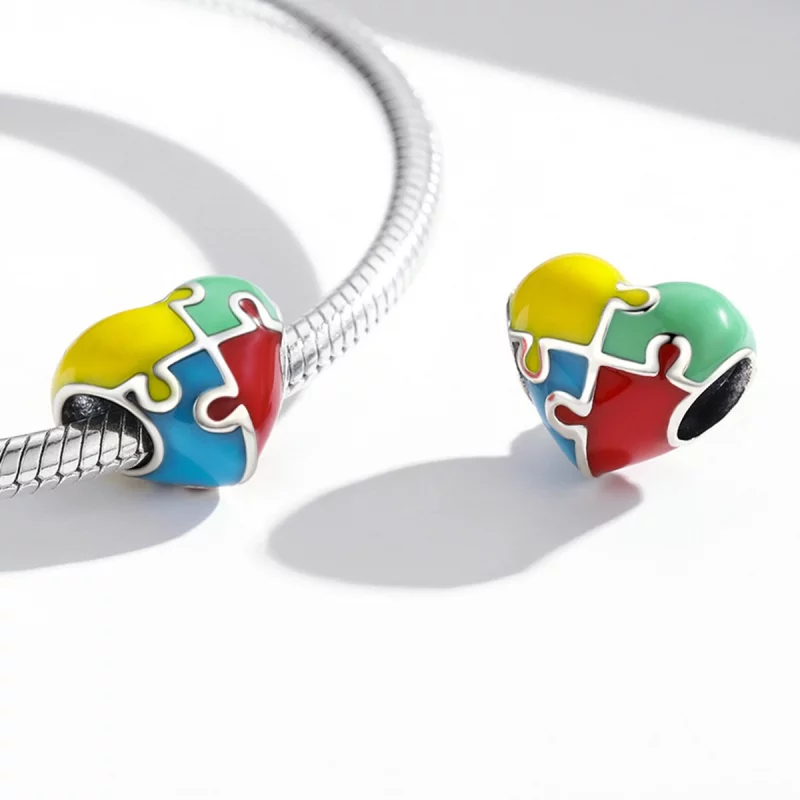 (image pour) Charm Pandora Style Love Puzzle - BSC547 - Afficher 4