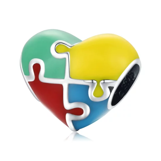 (image pour) Charm Pandora Style Love Puzzle - BSC547