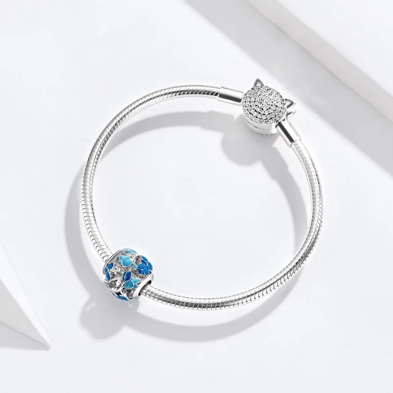 (image pour) Charm Pandora Style Épanouissement Tout le Chemin - BSC087 - Afficher 3
