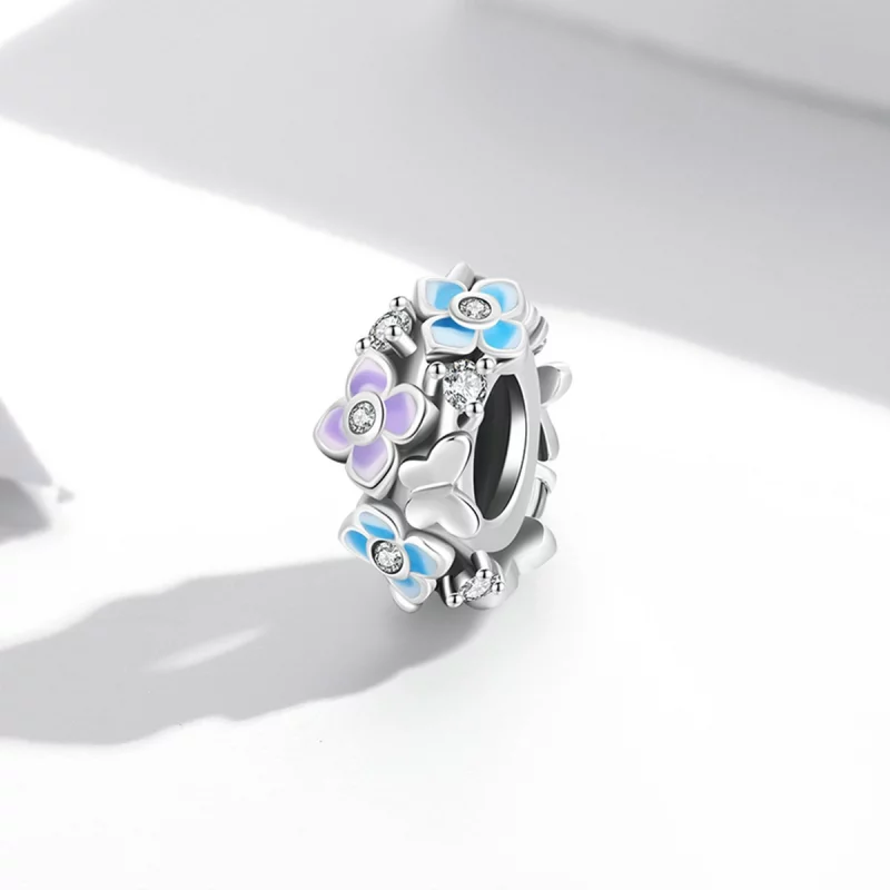 (image pour) Charm Pandora Style Papillon Amour Fleur - SCC2063 - Afficher 2