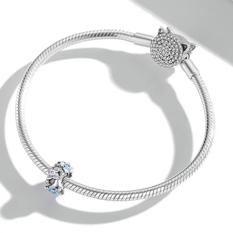(image pour) Charm Pandora Style Papillon Amour Fleur - SCC2063 - Afficher 3
