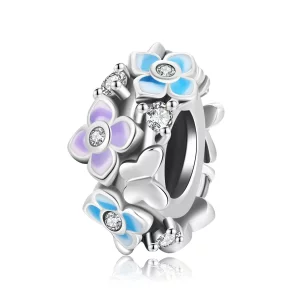 Charm Pandora Style Papillon Amour Fleur - SCC2063 (image pour) Charm Pandora Style Papillon Amour Fleur - SCC2063