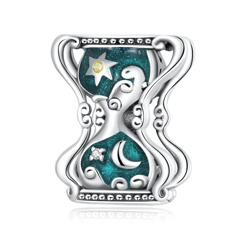 (image pour) Charm Pandora Style Sablier Soleil et Lune - SCC2265