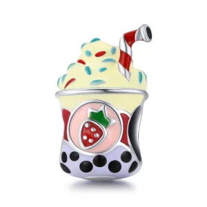 Charm Pandora Style Thé au Lait à la Crème Glacée - SCC1947 (image pour) Charm Pandora Style Thé au Lait à la Crème Glacée - SCC1947