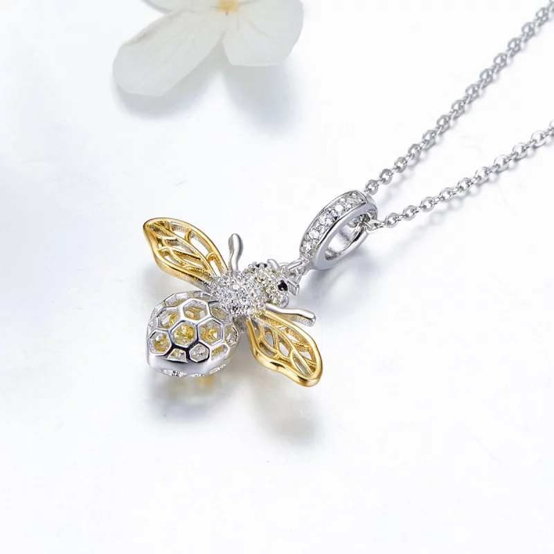 (image pour) Charm Pendant Style PANDORA Abeille en mouvement - SCC1125 - Afficher 4