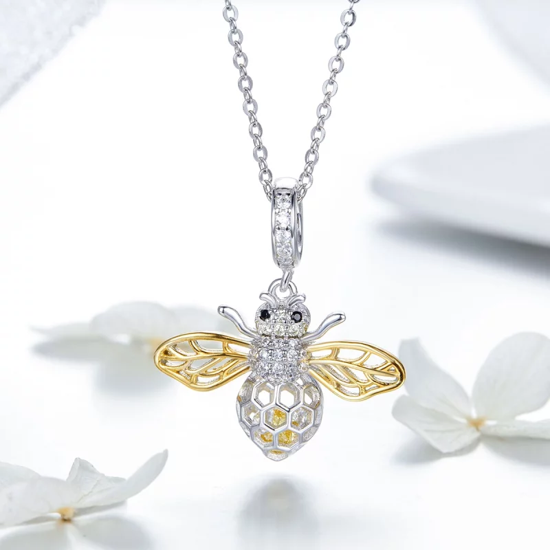 (image pour) Charm Pendant Style PANDORA Abeille en mouvement - SCC1125 - Afficher 9