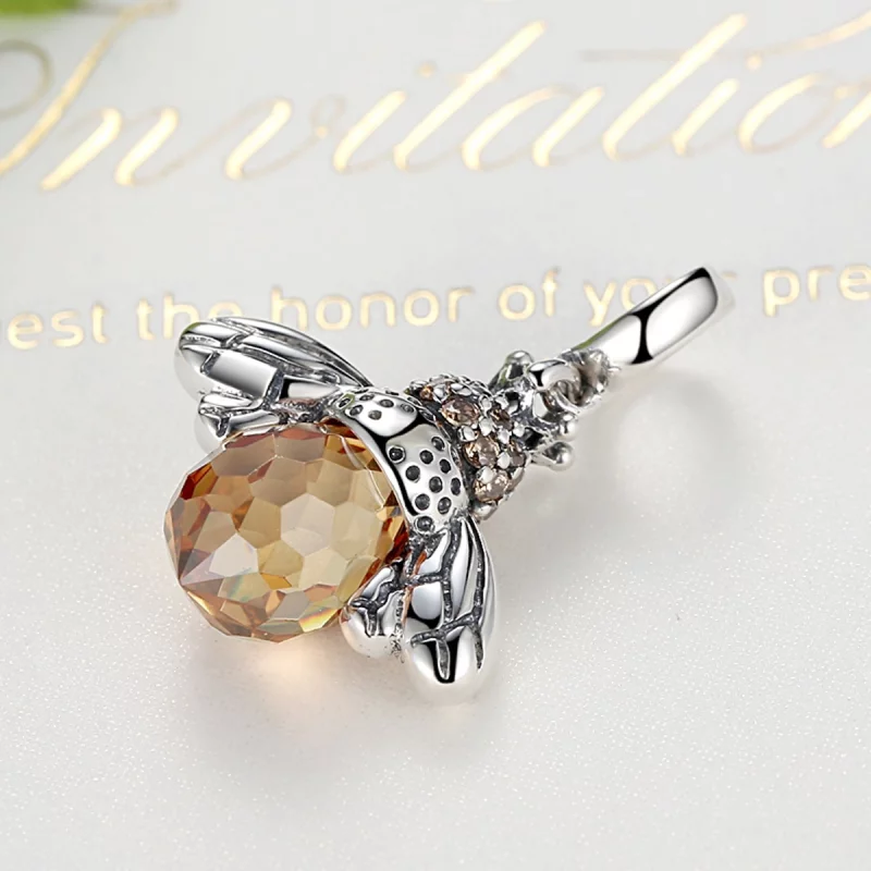 (image pour) Charm Pendant Style PANDORA abeille - SCC035 - Afficher 4
