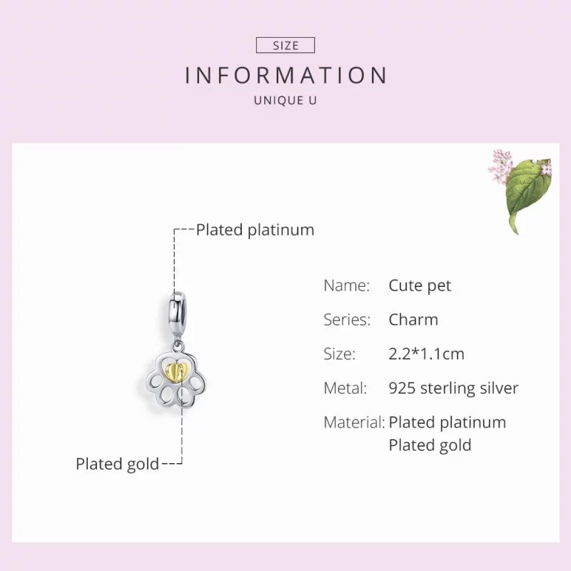 (image pour) Charm Pendant Style PANDORA Animal mignon - SCC1251 - Afficher 4