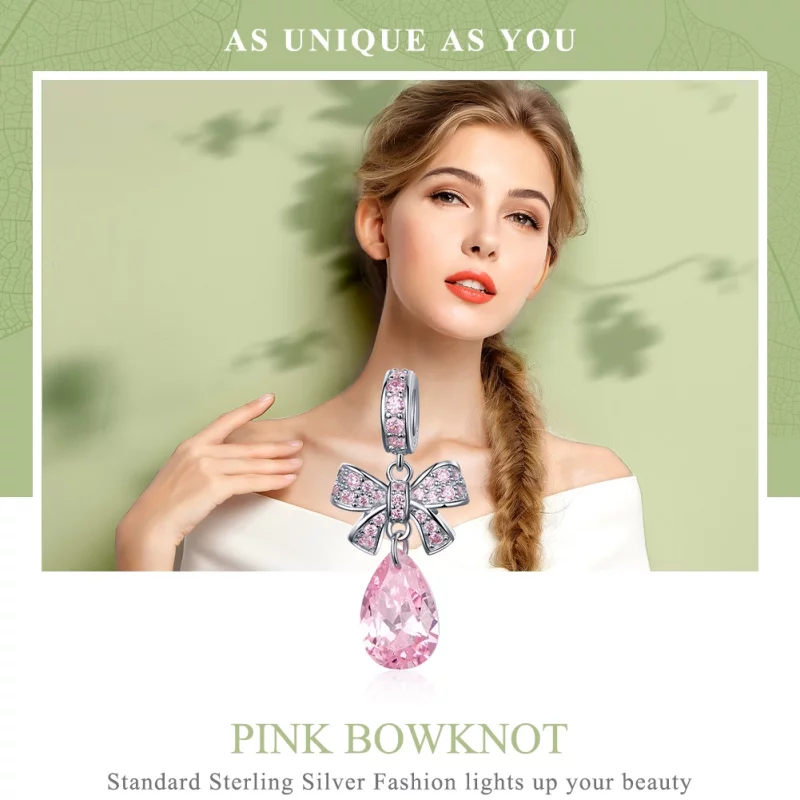 (image pour) Charm Pendant Style PANDORA Arc rose - SCC1074 - Afficher 2