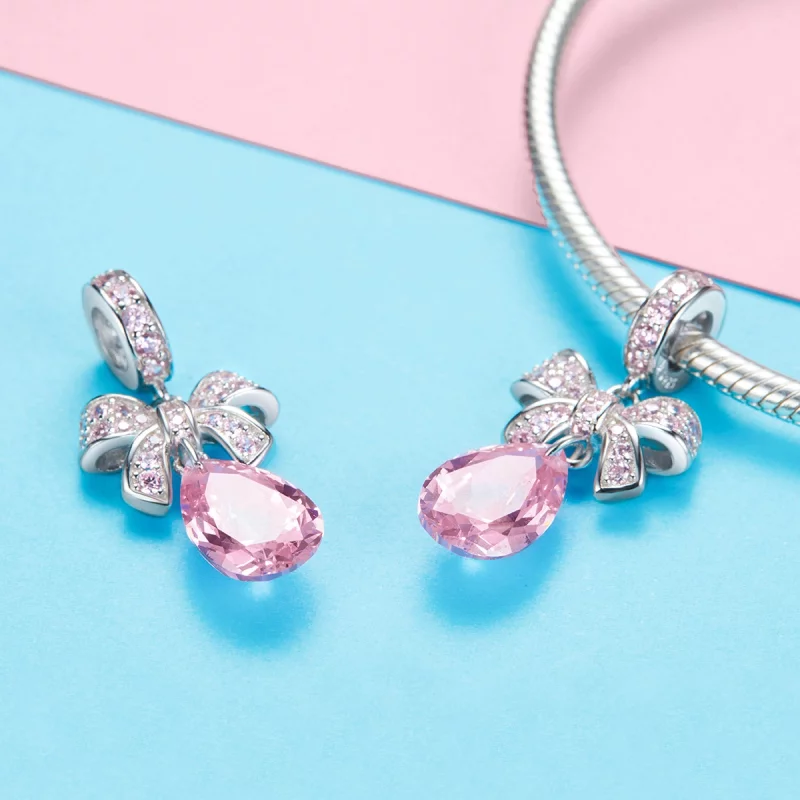 (image pour) Charm Pendant Style PANDORA Arc rose - SCC1074 - Afficher 3