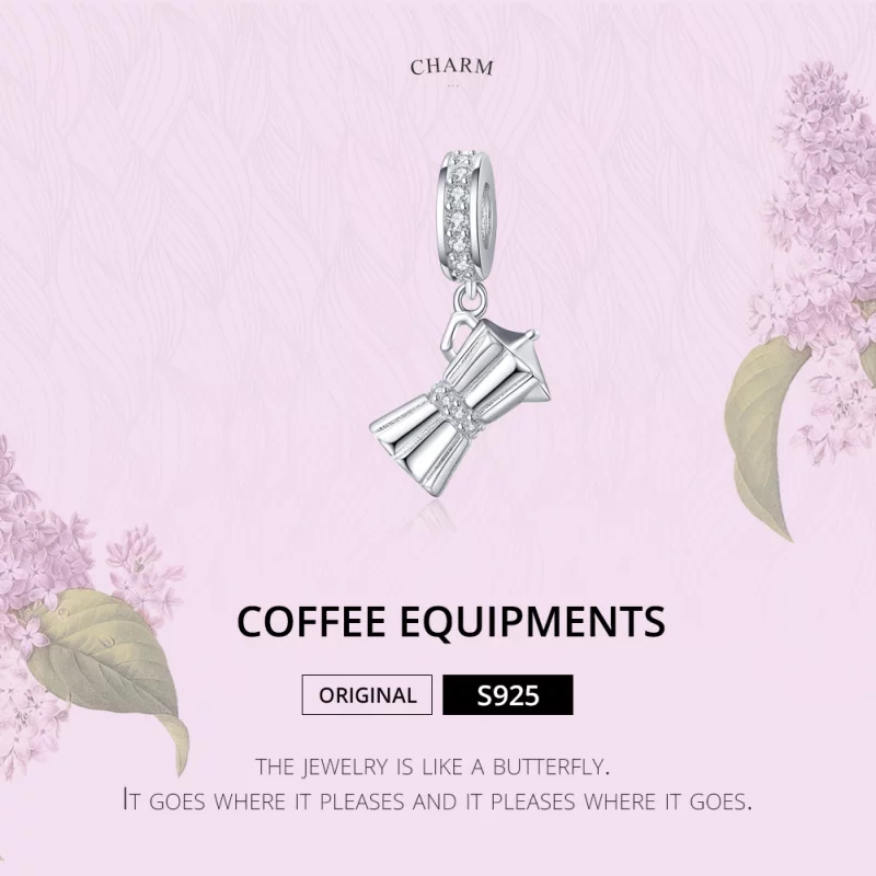 (image pour) Charm Pendant Style PANDORA Cafetière - SCC1287 - Afficher 4