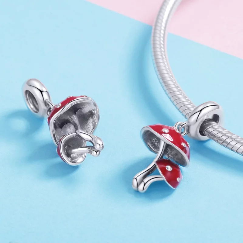 (image pour) Charm Pendant Style PANDORA Champignon - SCC1060 - Afficher 4