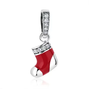 Charm Pendant Style PANDORA Chaussettes de Noël - SCC074 (image pour) Charm Pendant Style PANDORA Chaussettes de Noël - SCC074