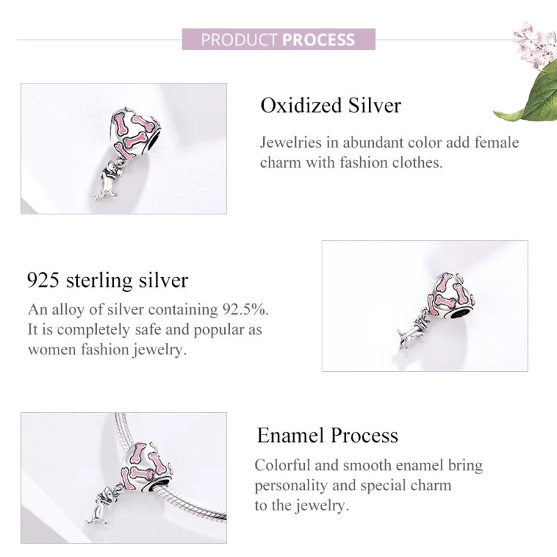 (image pour) Charm Pendant Style PANDORA Chiot mignon - SCC1199 - Afficher 4