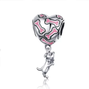 (image pour) Charm Pendant Style PANDORA Chiot mignon - SCC1199