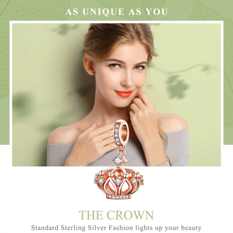 (image pour) Charm Pendant Style PANDORA Couronne royale - SCC1121 - Afficher 2