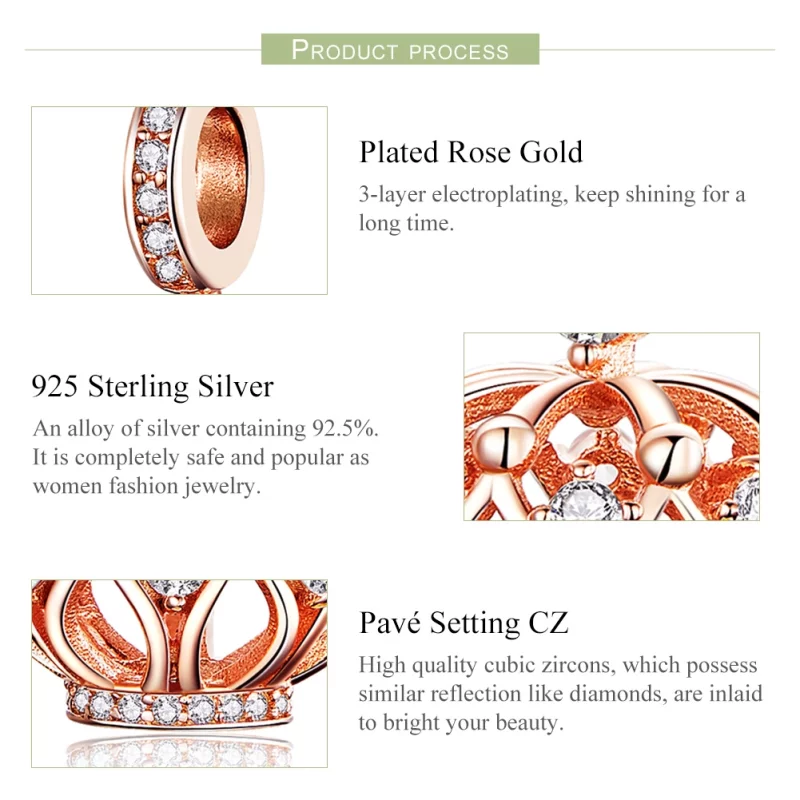 (image pour) Charm Pendant Style PANDORA Couronne royale - SCC1121 - Afficher 7