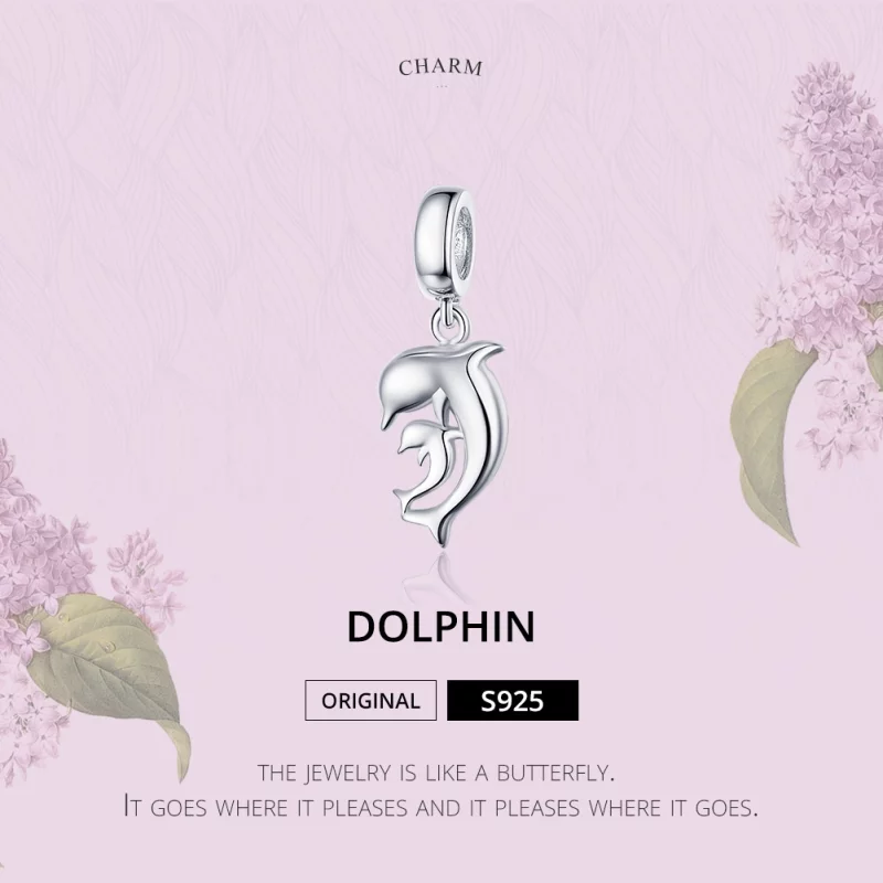 (image pour) Charm Pendant Style PANDORA Dauphin - SCC1206 - Afficher 2