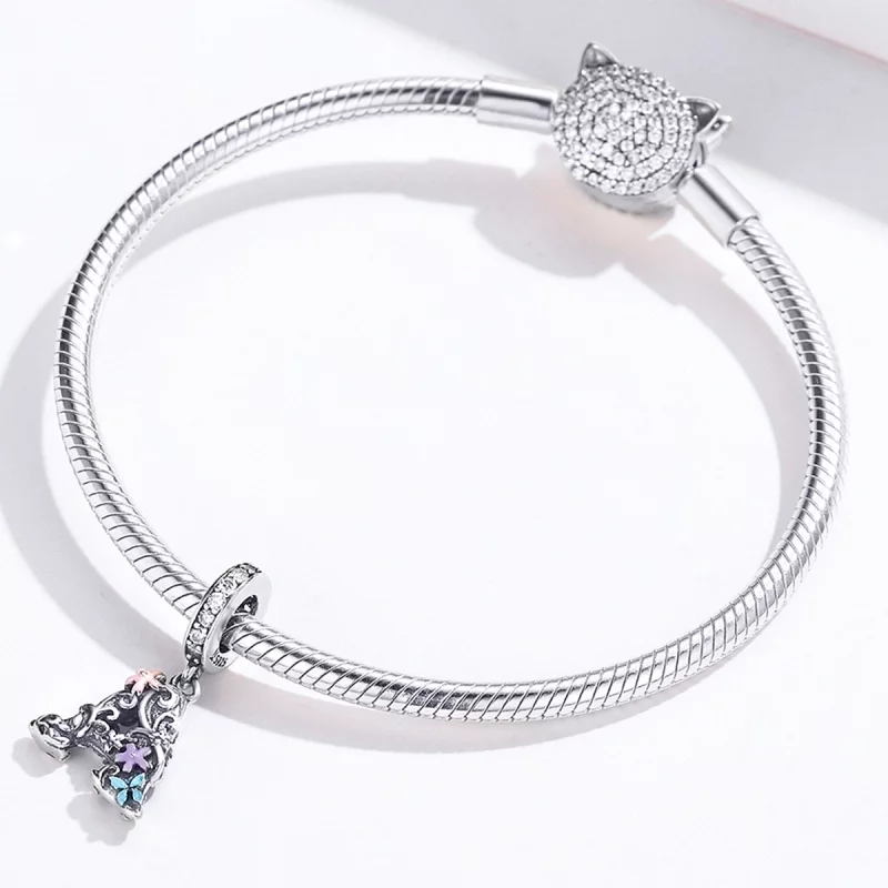 (image pour) Charm Pendant Style PANDORA Fleur Lettre A - SCC1273 - Afficher 5