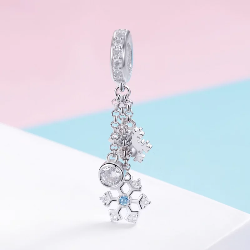 (image pour) Charm Pendant Style PANDORA Flocon de neige - SCC1020 - Afficher 3