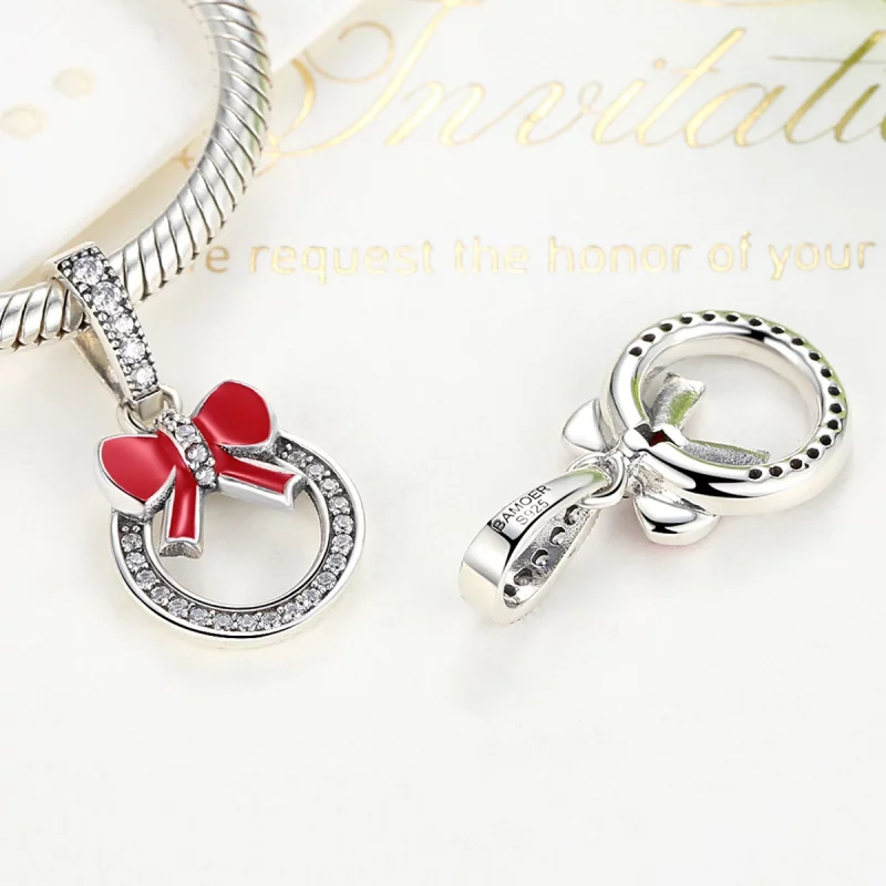 (image pour) Charm Pendant Style PANDORA Guirlande de Noël - SCC077 - Afficher 2