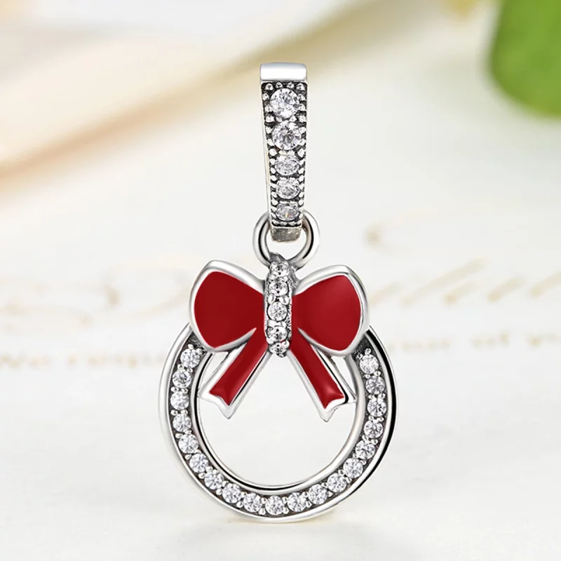 (image pour) Charm Pendant Style PANDORA Guirlande de Noël - SCC077 - Afficher 3