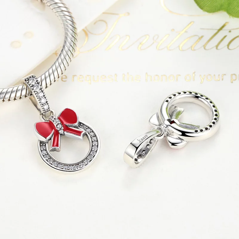 (image pour) Charm Pendant Style PANDORA Guirlande de Noël - SCC077 - Afficher 4