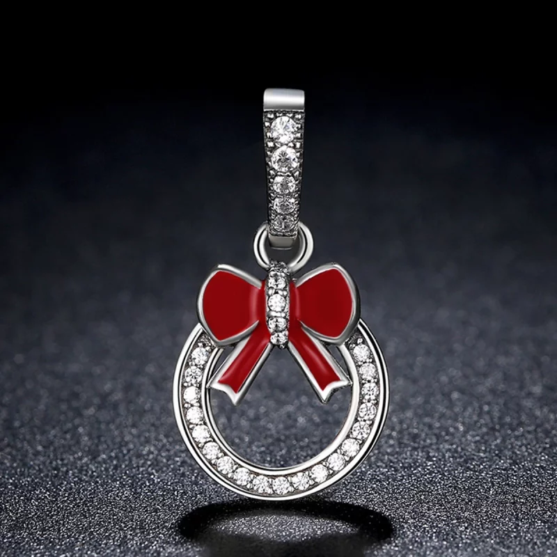 (image pour) Charm Pendant Style PANDORA Guirlande de Noël - SCC077 - Afficher 5