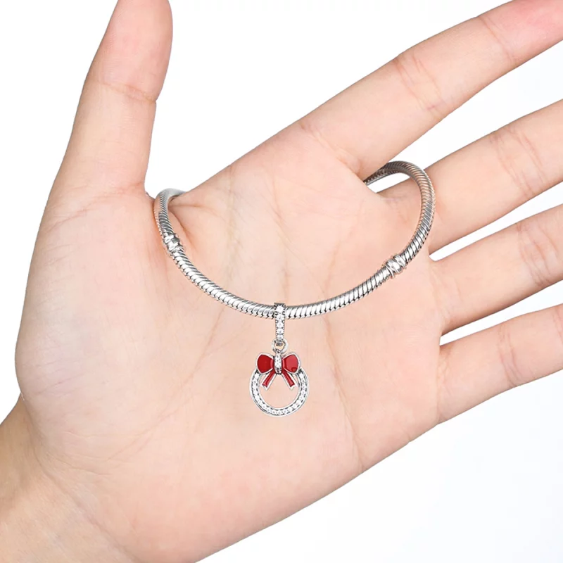 (image pour) Charm Pendant Style PANDORA Guirlande de Noël - SCC077 - Afficher 6