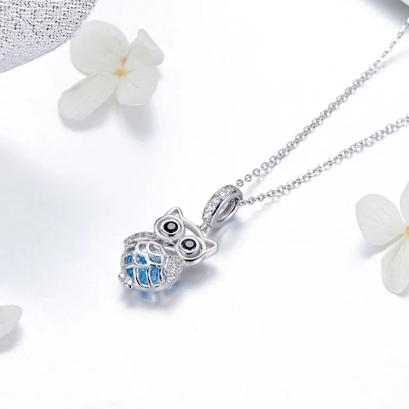 (image pour) Charm Pendant Style PANDORA Hibou perpétuel - SCC1124 - Afficher 4