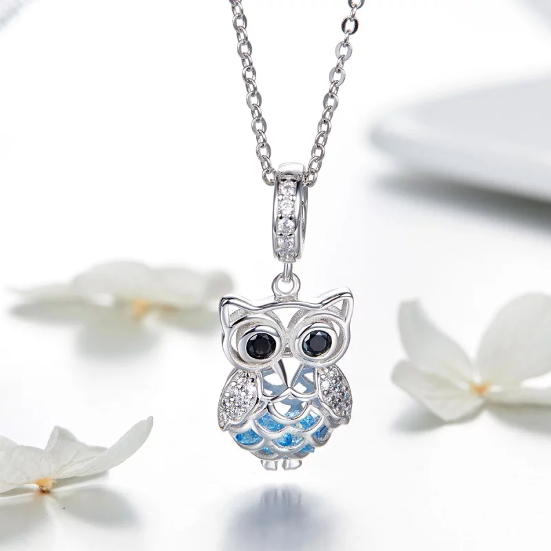 (image pour) Charm Pendant Style PANDORA Hibou perpétuel - SCC1124 - Afficher 7