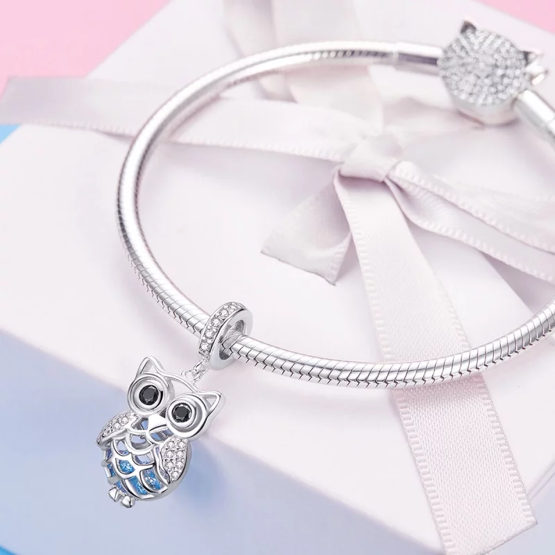 (image pour) Charm Pendant Style PANDORA Hibou perpétuel - SCC1124 - Afficher 9