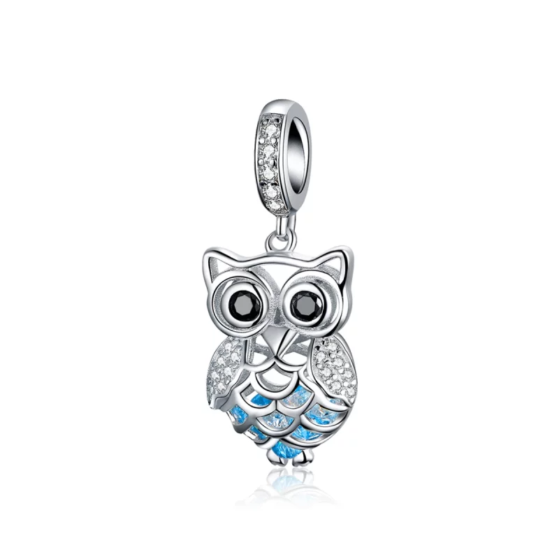 (image pour) Charm Pendant Style PANDORA Hibou perpétuel - SCC1124