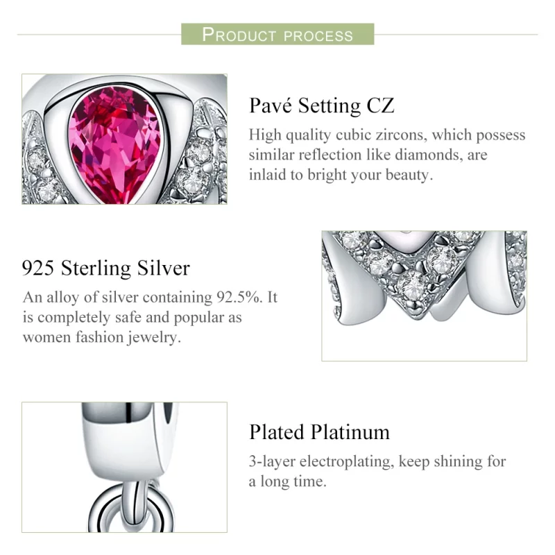 (image pour) Charm Pendant Style PANDORA Histoire de tulipe - SCC1027 - Afficher 7