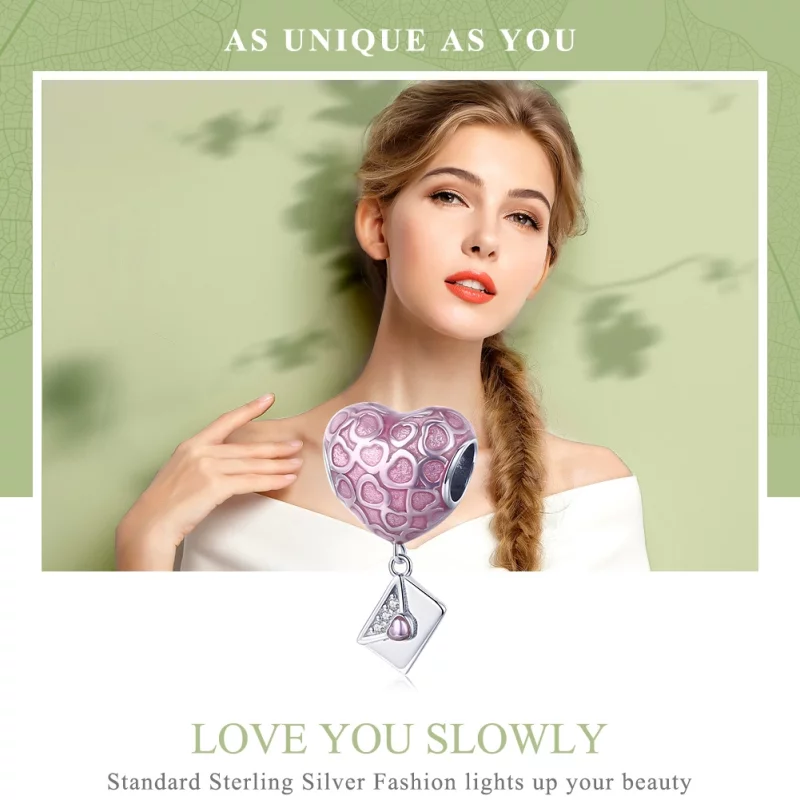 (image pour) Charm Pendant Style PANDORA Je t'aime lentement - SCC1080 - Afficher 2