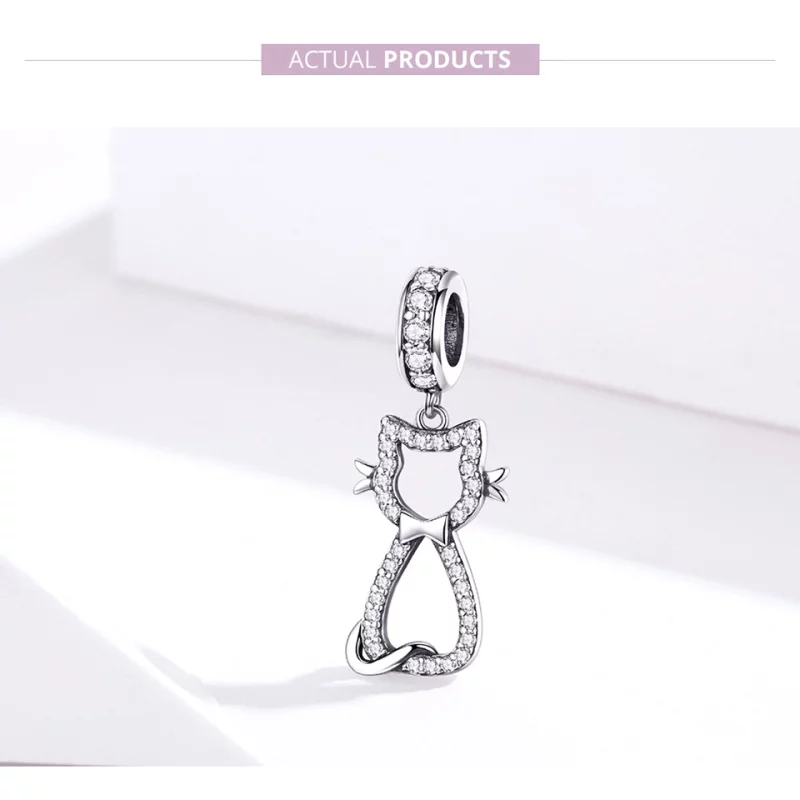 (image pour) Charm Pendant Style PANDORA Joli chat - SCC1162 - Afficher 8