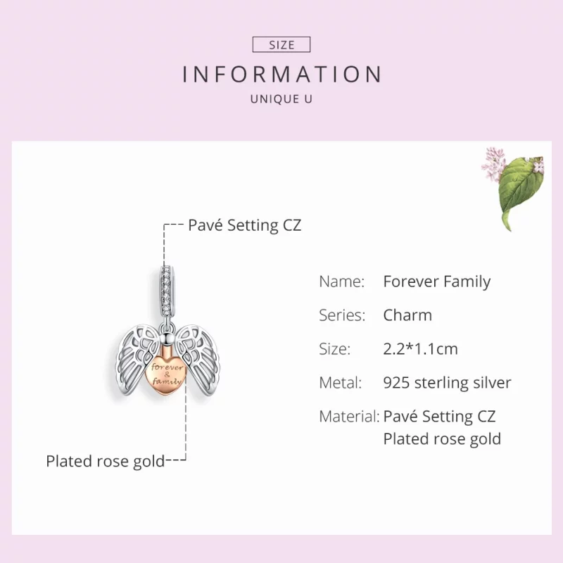 (image pour) Charm Pendant Style PANDORA La famille pour toujours - SCC1299 - Afficher 2