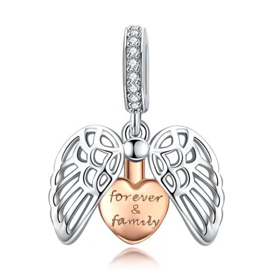 (image pour) Charm Pendant Style PANDORA La famille pour toujours - SCC1299
