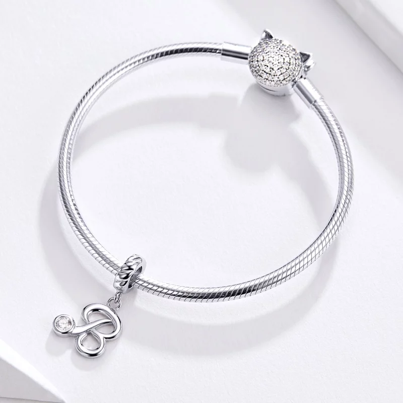 (image pour) Charm Pendant Style PANDORA Lettre B - SCC1183-B - Afficher 2