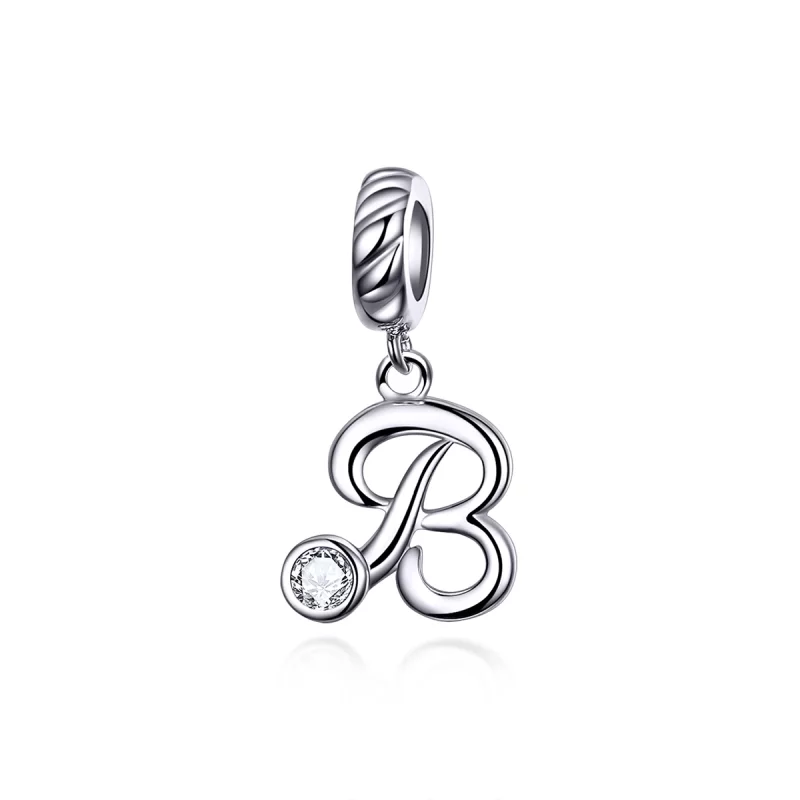 (image pour) Charm Pendant Style PANDORA Lettre B - SCC1183-B