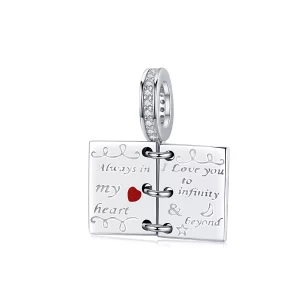 (image pour) Charm Pendant Style PANDORA Lettre d'amour - SCC1262