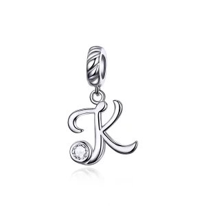 (image pour) Charm Pendant Style PANDORA Lettre K - SCC1183-K