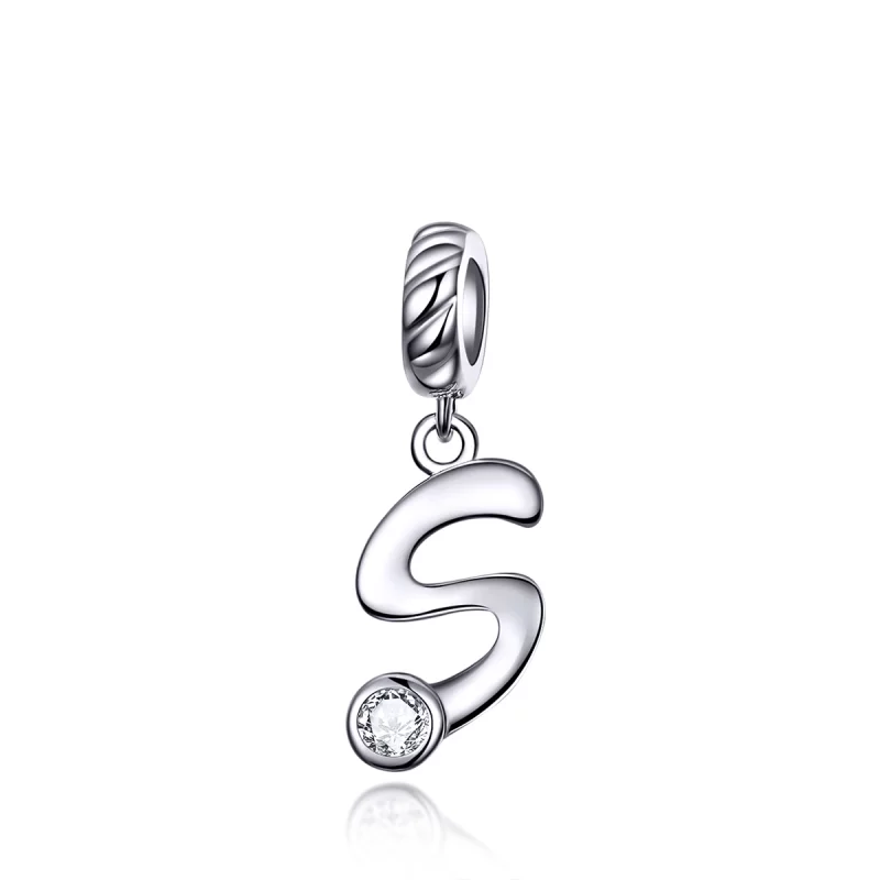 (image pour) Charm Pendant Style PANDORA Lettre S - SCC1183-S