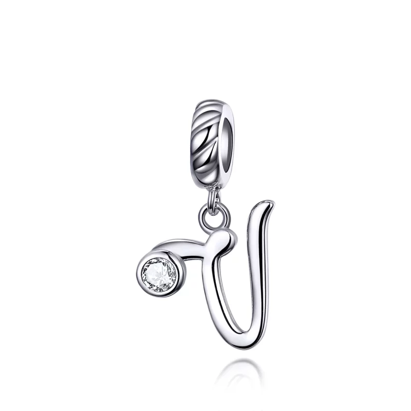 (image pour) Charm Pendant Style PANDORA Lettre V - SCC1183-V