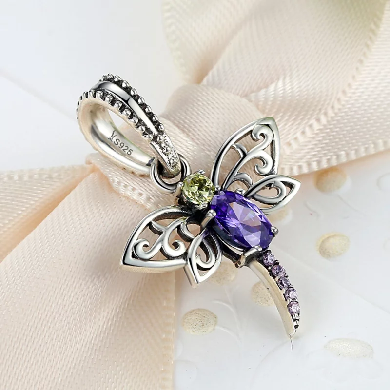 (image pour) Charm Pendant Style PANDORA Libellule - SCC048 - Afficher 2